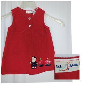 Vintage B.T. Kids Girls Dress 24 Months Red Apple